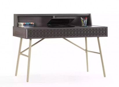 Computer desk, writing desk, wooden table, office table, gray children's table, luxury.